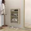 vidaXL Wall Shoe Cabinet Sonoma Oak 23.6"x7.1"x35.4" Engineered Wood
