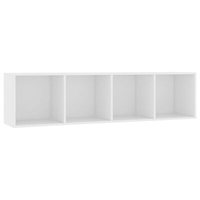 vidaXL Book Cabinet/TV Stand White 56.3"x11.8"x14.2"