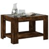 vidaXL Coffee Table Smoked Oak Engineered wood, glass Coffee Table