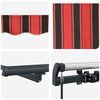 vidaXL Retractable Awning Manual Orange and brown 118.11 x 98.43 in