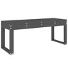 vidaXL Garden Bench Grey Solid pine wood 43.3x15.0x17.7 in Durable