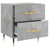 vidaXL Bedside Cabinet Set of 2 Concrete grey Engineered wood, iron