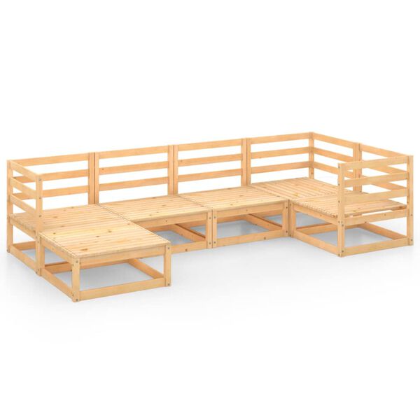 vidaXL Garden Lounge Set Natural wood Solid pinewood Large Modular