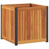 vidaXL Garden Planter Natural Brown and Black