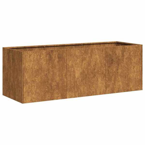 vidaXL Planter Rusty Weathering Steel Large Planter Rectangular