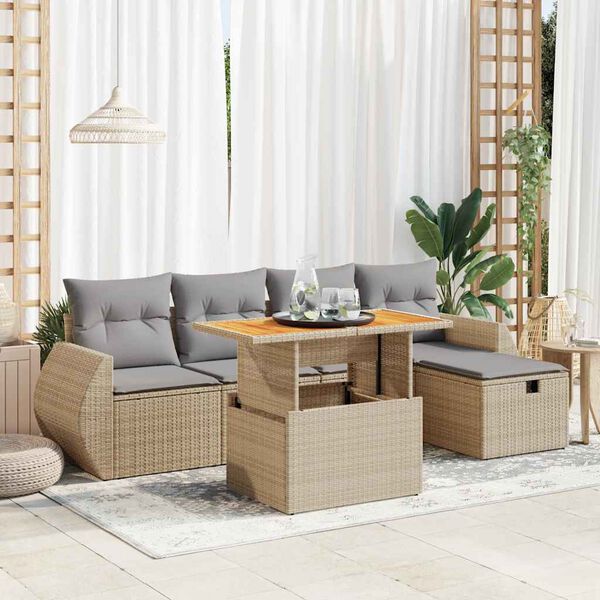 vidaXL Patio Sofa Set UV-resistant materials Outdoor Sofa Set Rectangular