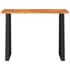 vidaXL Console Table Natural Wood and Black Solid Acacia Wood