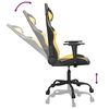 vidaXL Gaming Chair Black and Gold Faux Leather, Metal, Plywood Large