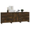 vidaXL Sideboard Set of 3 Smoked Oak Engineered Wood Medium