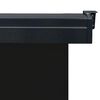vidaXL Balcony Side Awning Black Steel, Aluminum, Polyester 41.3 x 98.4 in