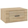 vidaXL Wall-mounted Bedside Cabinet Set of 2 Sonoma Oak Engineered wood