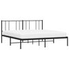 vidaXL Bed Frame Black Powder-Coated Steel Full Bed Frame Rectangular