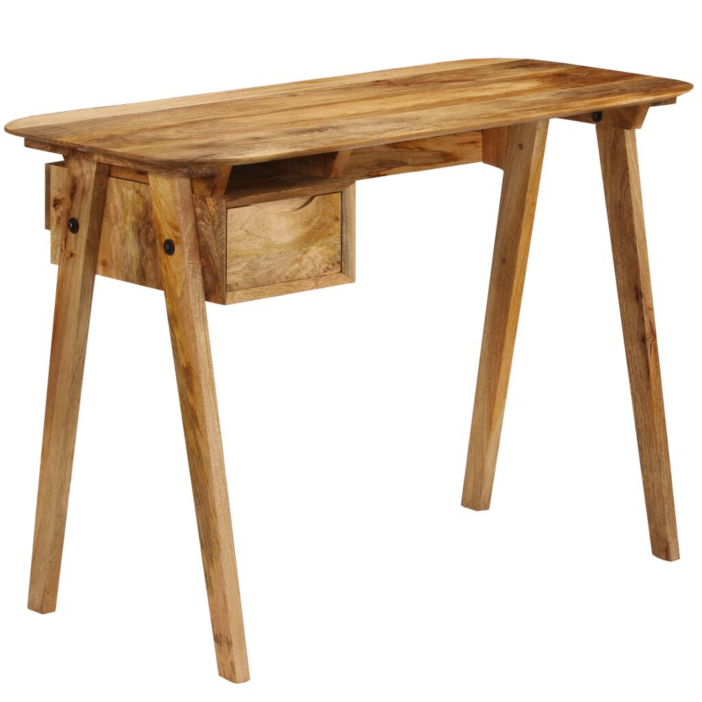 vidaXL Writing Desk Natural Mango Wood Solid Mango Wood Medium