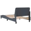vidaXL Bed Frame Dark grey Velvet, metal, solid pine wood, plywood Single