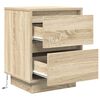 vidaXL Bedside Cabinet Set of 2 Sonoma Oak Engineered wood