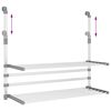 vidaXL Drying Rack for Balcony 35"x9.8"x(23.6"-37.4") Aluminum