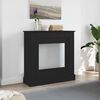 vidaXL Fireplace Surround Black Oak 35.4x11.8x35.4" Engineered Wood