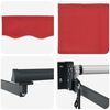 vidaXL Awning Retractable Red 177.17" x 118.11" Polyester and metal