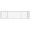 vidaXL Dog Cage 4 pcs Silver 314.96 x 78.74 x 78.74 in Steel and PE