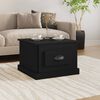 vidaXL Coffee Table Black Engineered wood 19.7x19.7x13.8 in Coffee Table