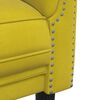 vidaXL Sofa Set Yellow Velvet (100% polyester), Plywood, Solid Wood