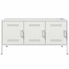 vidaXL TV Cabinet White Steel Medium TV Cabinet Rectangular