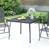vidaXL Garden Table Anthracite Steel 39.4 x 39.4 in Mesh Details