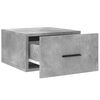 vidaXL Wall-Mounted Bedside Cabinet Concrete Grey Engineered Wood