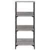 vidaXL Bookshelf Grey Sonoma Engineered wood, Steel Medium Bookshelf
