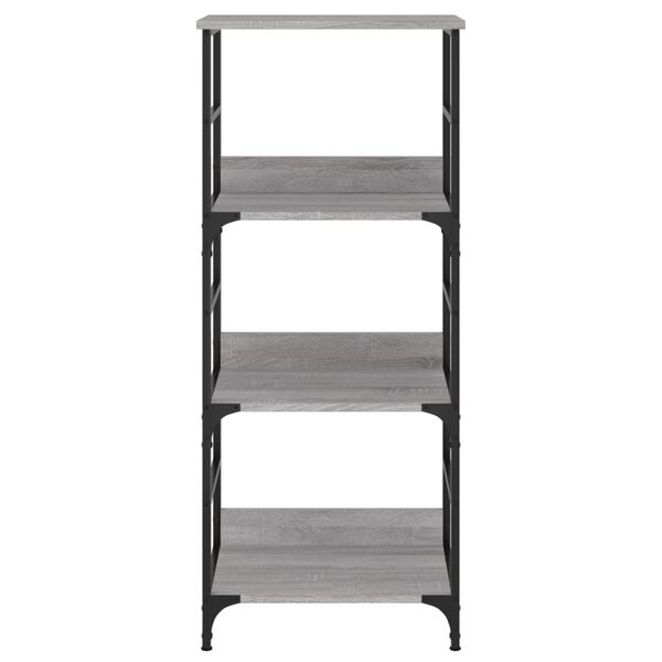 vidaXL Bookshelf Grey Sonoma Engineered wood, Steel Medium Bookshelf
