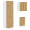 vidaXL Kitchen Cabinet Set Artisan Oak Engineered wood and glass Large