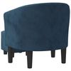 vidaXL Tub Chair Dark Blue Velvet (100% polyester), pinewood, plywood, foam