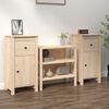 vidaXL Sideboard Set of 2 Pine Solid pine wood Standard Sideboard