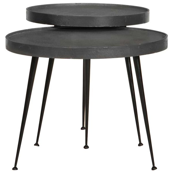 vidaXL Coffee Table 3 pcs Silver Engineered Wood