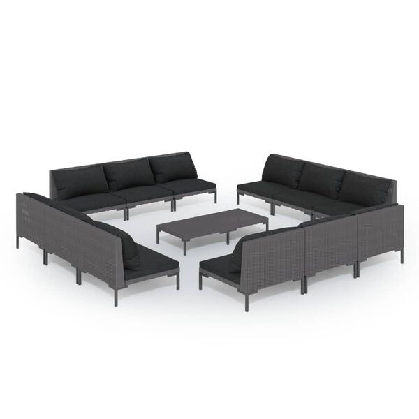 vidaXL Garden Lounge Set Dark Grey