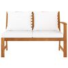 vidaXL Garden Bench Natural wood, Cream