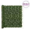 vidaXL Balcony Privacy Screen Dark green Polyethylene, fabric
