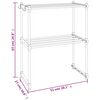 vidaXL Microwave Shelf White 20.1"x10.6"x24.8" Aluminum