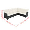 vidaXL Outdoor Dining Set Black and Cream