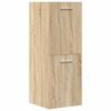 vidaXL Bathroom Furniture Set Sonoma oak, White Engineered wood, Ceramic