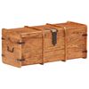 vidaXL Storage Chest Natural Acacia Solid Acacia Wood, Iron Standard