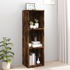 vidaXL Book Cabinet Smoked oak Engineered wood Tall Book Cabinet