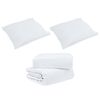 vidaXL Duvet Set with Pillow 3 pcs White Down Feather