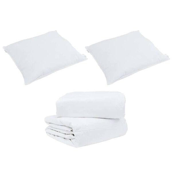 vidaXL Duvet Set with Pillow 3 pcs White Down Feather