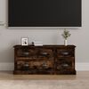 vidaXL TV Cabinet Smoked Oak Engineered Wood 39.4 in x 14.0 in x 17.7 in