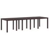 vidaXL Garden Dining Table Brown 118.11 x 39.37 x 28.74 in Poly Rattan