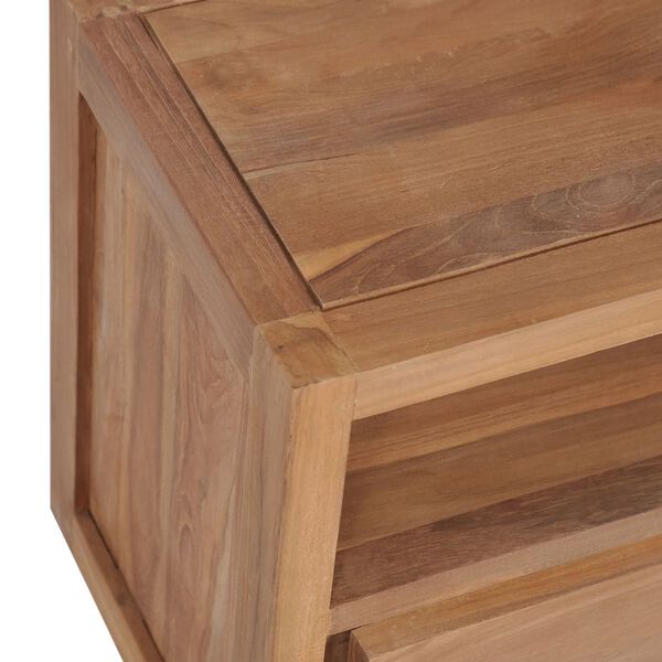 vidaXL TV Cabinet Natural Solid teak wood Medium TV Cabinet