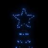 vidaXL Christmas Cone Tree Blue Powder-coated steel Large