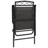 vidaXL Garden Chair Set of 8 Melange Grey Textilene fabric, Steel