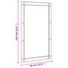 vidaXL Wall Mirror Black Glass 23.6 x 39.4 in Wall mounting